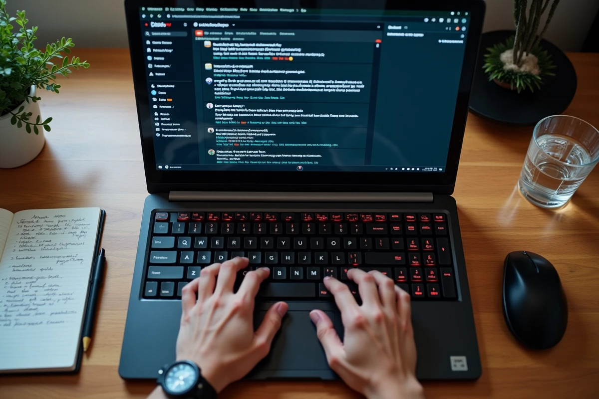 Mains tapant sur un clavier gaming pour résoudre une erreur Call of Duty sur un forum en ligne